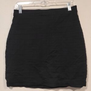 Express Black Ruched Pencil Mini Skirt for Work